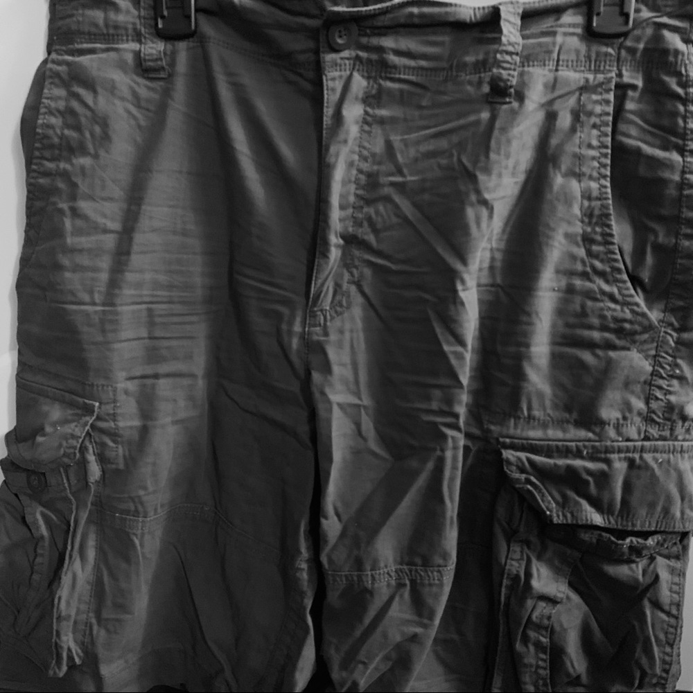 Grey cargo shorts